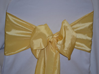 Taffeta Wedding Chair Sashes